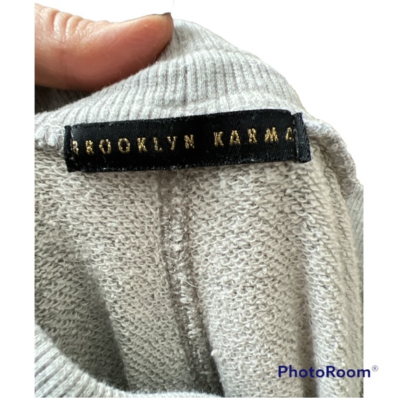 Awesome gray distressed jogger sweatpants cotton/poly Medium M - Picture 4 of 4